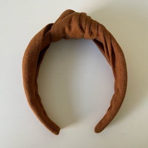 J. Crew Linen large knot headband